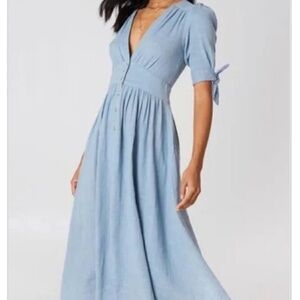 Free People love of my life midi dress blue